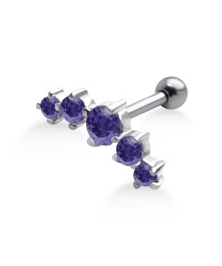 Amethyst Stones Helix Ear Piercing TIP-252-AM